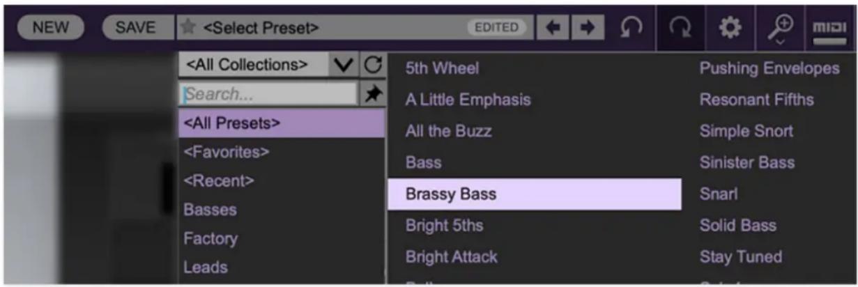 Search... Basses Factory Leads 5th Wheel Pushing Envelopes A Little Emphasis Resonant Fifths All the Buzz Simple Snort Bass Sinister Bass Brassy Bass Snarl Bright 5ths Solid Bass Bright Attack Stay Tuned