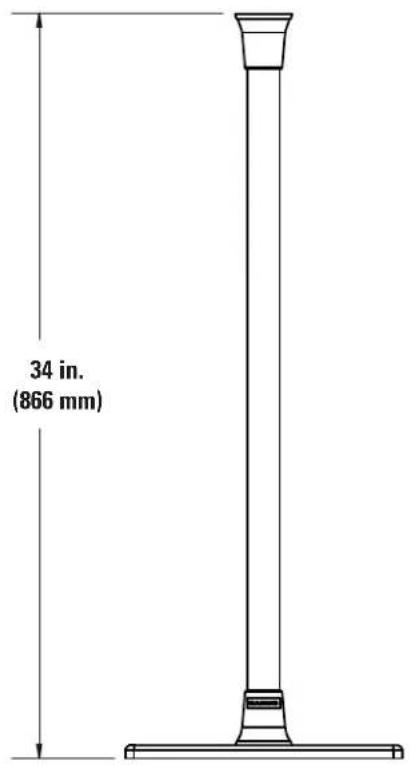 34 in. (866 mm)