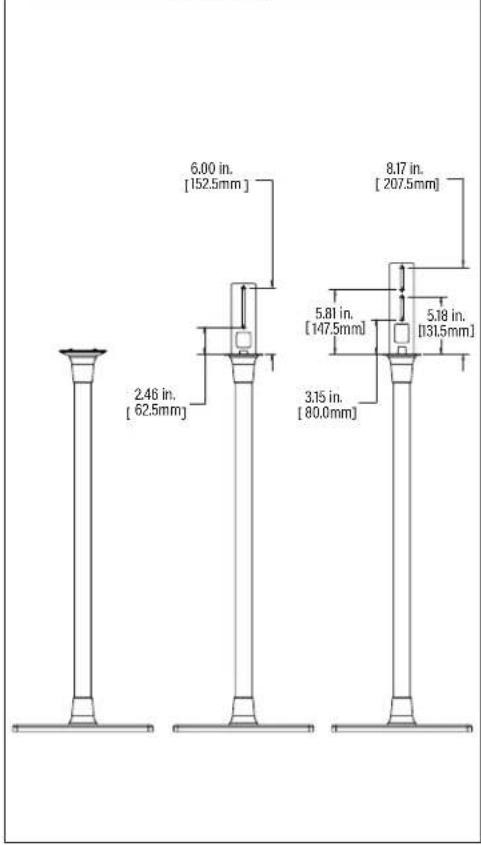 6.00 in. [152.5mm] 8.17 in. [207.5mm] 2.46 in. [62.5mm] 5.81 in. [147.5mm] 5.18 in. [131.5mm] 3.15 in. [80.0mm]
