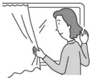 HITACHI RAK-VH13PCAST - Install curtain or blinds - 1