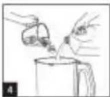 Illustration of hands pouring liquid into a beaker (no text or symbols)