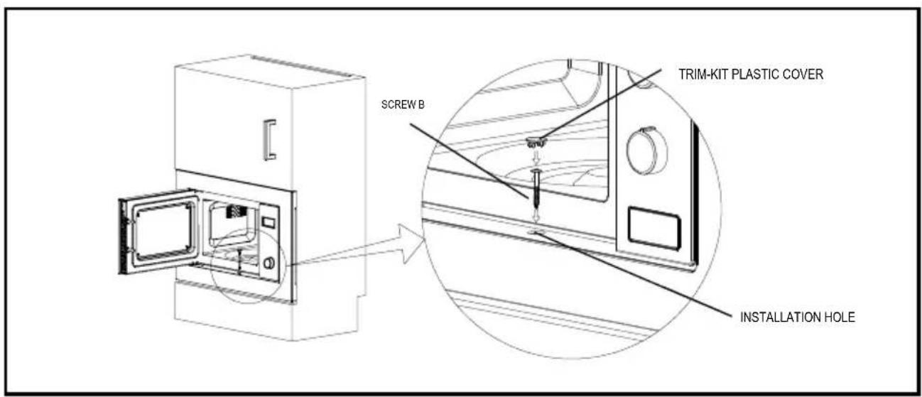 SCREW B TRIM-KIT PLASTIC COVER INSTALLATION HOLE