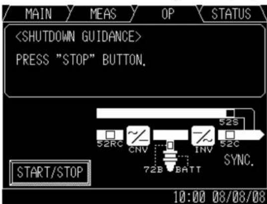 PRESS "STOP" BUTTON. START/STOP 10:00 08/08/08