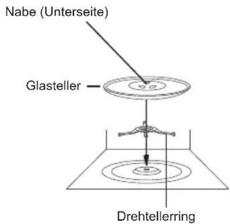 Nabe (Unterseite) Glasteller Drehtellerring