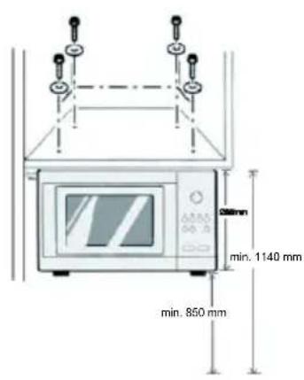min. 850 mm min. 1140 mm 200 mm