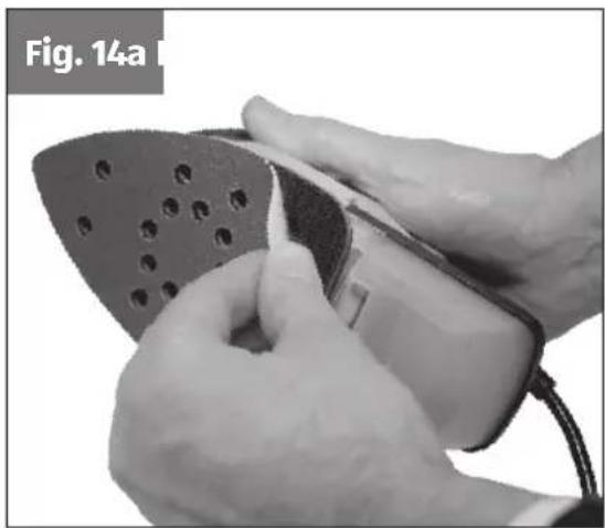 Close-up of hands using a power tool to cut a perforated metal plow (no text or symbols visible)