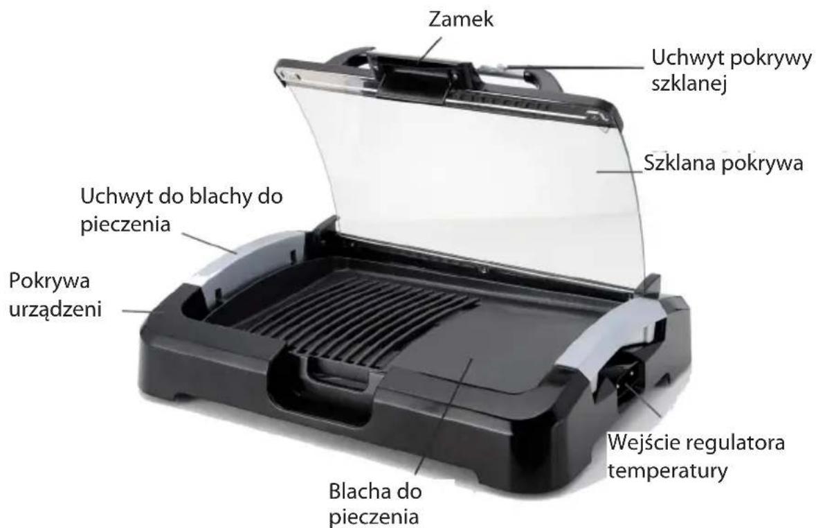 Zamek Uchwyt pokrywy szklanej Szkłana pokrywa Uchwyt do blachy do pieczenia Pokrywa urządzeni Blacha do pieczenia Wejście regulatora temperatury
