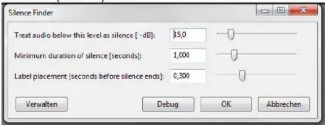 DUAL Audacity - Automatisches Trennen der Tracks Ihres Albums: - 1