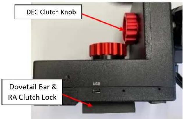 DEC Clutch Knob Dovetail Bar & RA Clutch Lock