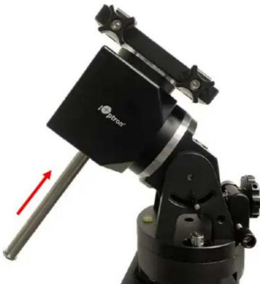 iOptron HAE69C - Step 5. Install counterweight bar and CW: - 1