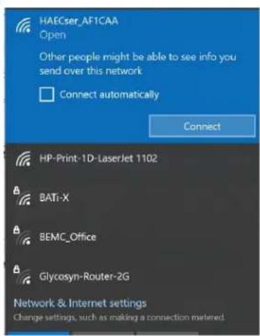HAECser_AF1CAA Open Other people might be able to see info you send over this network Connect automatically Connect HP-Print-1D-LaserJet 1102 BATi-X BEMC_Office Glycosyn-Router-2G Network & Internet settings Change settings, such as making a connection metered.