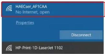 HAECser_AF1CAA No Internet, open Properties Disconnect HP-Print-1D-LaserJet 1102