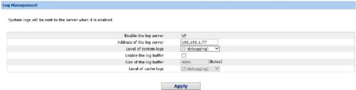 Planet GPL-8000 - Log Managementh1> - 1