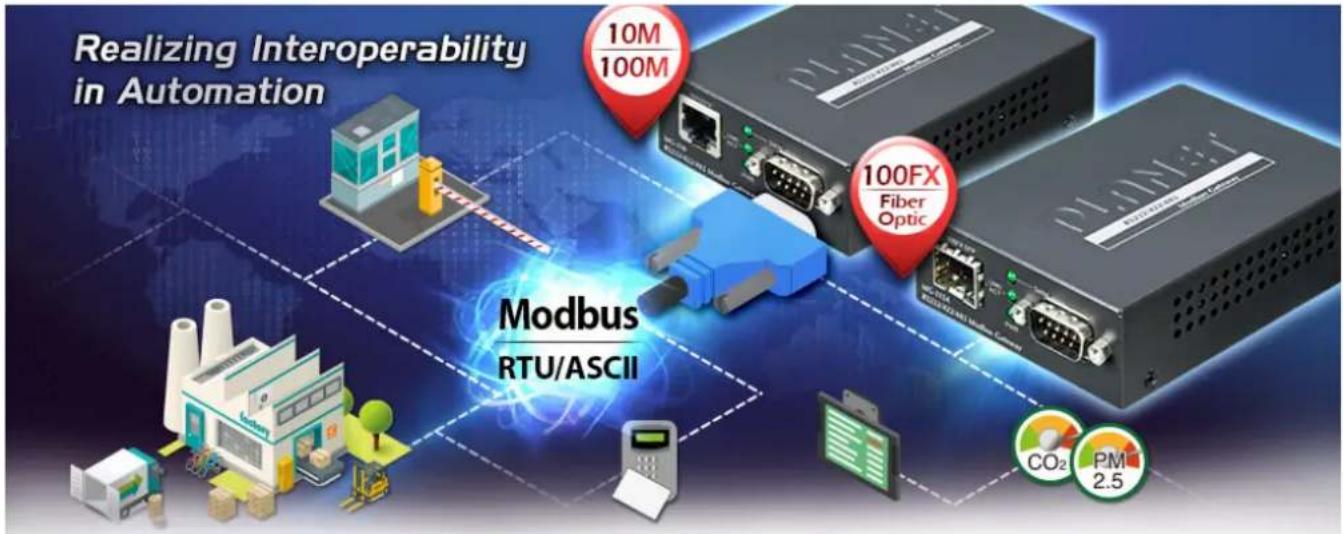 Realizing Interoperability in Automation 10M 100M 100FX Fiber Optic Modbus RTU/ASCII CO2 PM 2.5