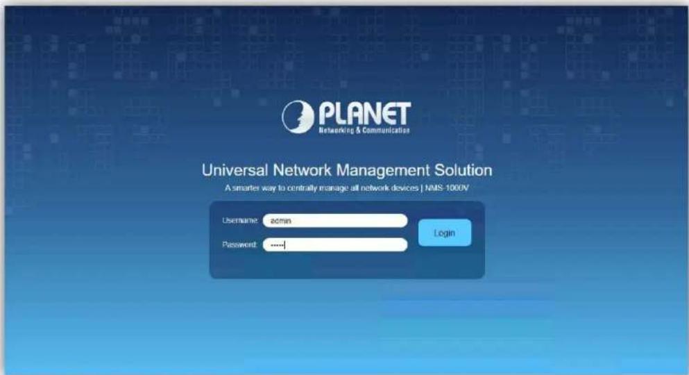 PLANET Networking & Communication Universal Network Management Solution A smarter way to centrally manage all network devices | NMS 1000V Username: admin Password: ****_ Login