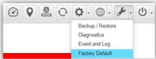 Backup / Restore Diagnostics Event and Log Factory Default