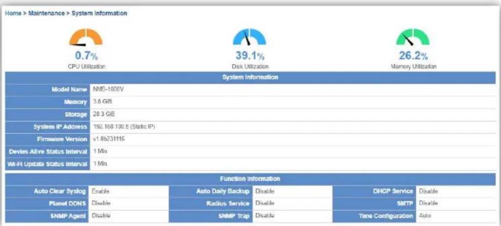 Planet NMS-500 - System Menu – Maintenance - 2