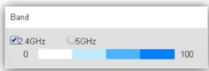 Band 2.4GHz 5GHz 100 0