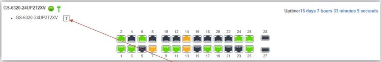 GS-6320-24UP2T2XV • GS-6320-24UP2T2XV T Uptime:16 days 7 hours 33 minutes 9 seconds 2 4 6 8 10 12 14 16 18 20 22 24 26 28 1 3 5 7 9 11 13 15 17 19 21 23 25 27
