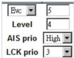 Evc 5 Level 4 AIS prio High LCK prio 3