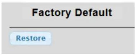 Factory Default Restore