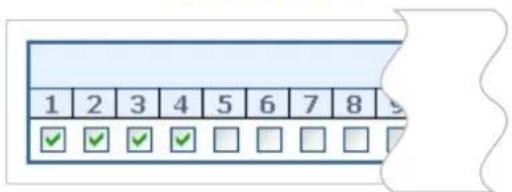 1 2 3 4 5 6 7 8 9 ✓ ✓ ✓ ✓ □ □ □ □