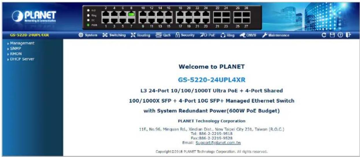 PLANET Screening & Communications GS-5220-24UPL4XR Management SNMP RMON DHCP Server Welcome to PLANET GS-5220-24UPL4XR L3 24-Port 10/100/1000T Ultra PoE + 4-Port Shared 100/1000X SFP + 4-Port 10G SFP+ Managed Ethernet Switch with System Redundant Power(600W PoE Budget) PLANET Technology Corporation…
