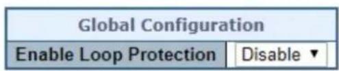 Global Configuration Enable Loop Protection Disable ▼
