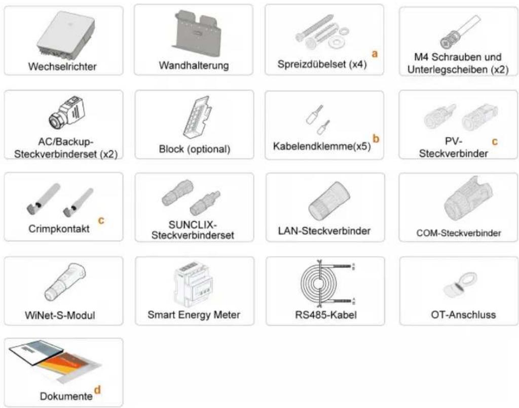 Sungrow SH5.0RT - Lieferumfang - 1