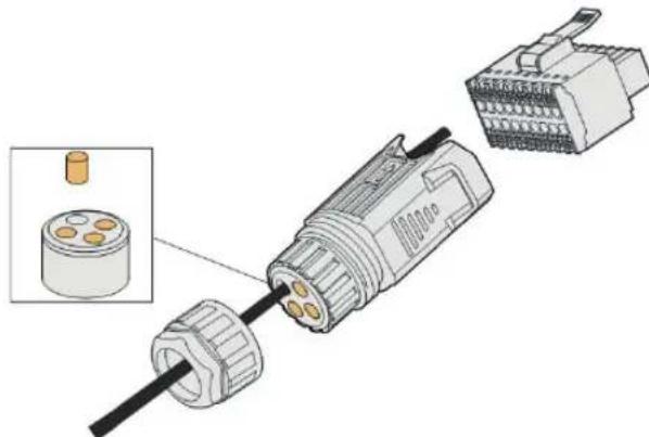 Sungrow SH5.0RT - Zusammenbau des COM-Anschlusses - 3