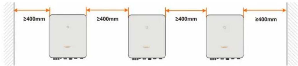 Sungrow SH5.0RT - Anforderungen an den Installationsabstand - 2