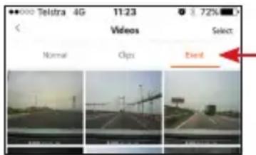 Telstra 4G 11:23 Videos Select Normal Clips Exit