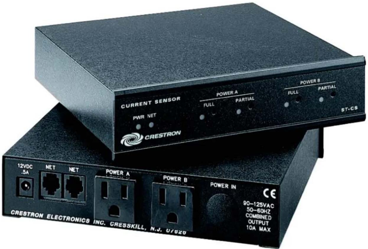 CURRENT SENSOR PWR NET CRESTRON POWER A FULL PARTIAL POWER B FULL PARTIAL ST-CS 12VDC .5A NET NET POWER A POWER B POWER IN 90-125VAC 50-60HZ COMBINED OUTPUT 10A MAX CRESTRON ELECTRONICS INC. CRESSKILL, N.J. U/620