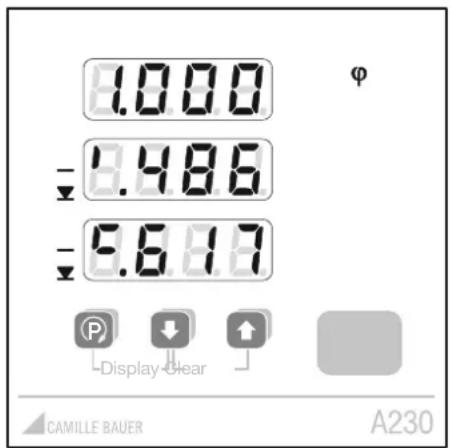 1.000 - 1.486 - 1.617 φ Display Clear CAMILLE BAUER A230