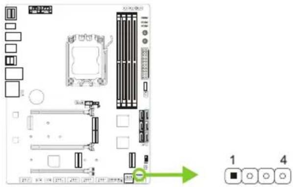 BIOSTAR X670E VALKYRIE - SPKR: 새시 스피커 헤더 - 1