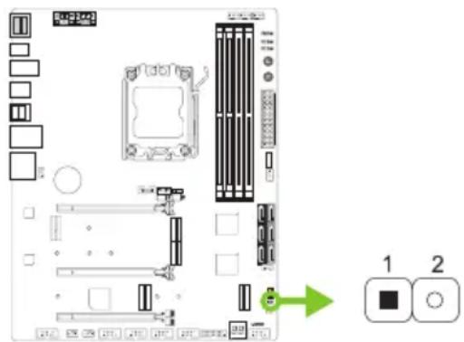 BIOSTAR X670E VALKYRIE - JCMOS1: Перемычка очистки CMOS - 1