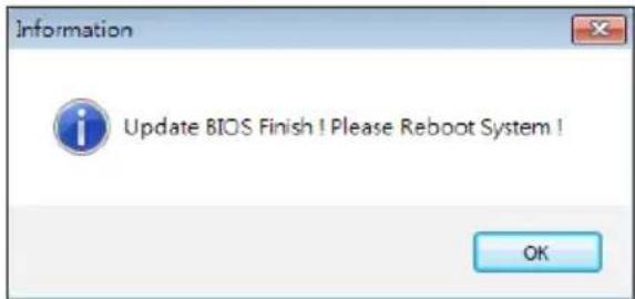 Information Update BIOS Finish ! Please Reboot System ! OK