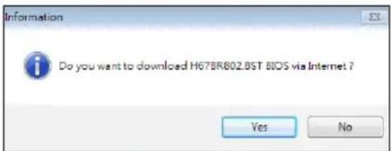 Information Do you want to download H67BR802.BST 800S via Internet ? Yes No