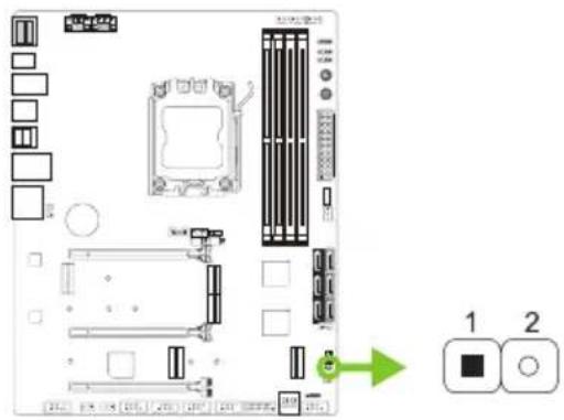 Diagram of a computer motherboard showing CPU socket, drive unit, and indicator lights with numbered labels