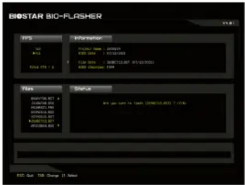 BIOSTAR BIO-FLASHER FPS 140 •••• TOTAL PTS 1.2 Information F153647.000 - 2019/09 8300.000 - 01/10/2003 F15M.000 - 200K(13.80T 01/10/2003) 8300.000.000 F15M Files BRANTUS.BST CLDNTRB.BST AVIKRIZL.BST BRINSLA.BST VETRASIL.BST ALABRZL.BST APRZBRL.BST Status Any you sure to check CONNECTOR.BST ? (USD) ESC Quiz: TAB Change (I) Options
