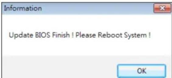 Information Update BIOS Finish ! Please Reboot System ! OK