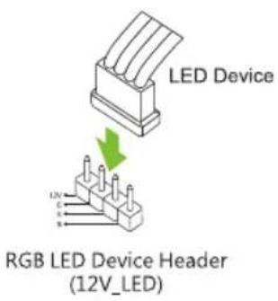 BIOSTAR X670E VALKYRIE - 12V\_LED: RGB LED 장치 (5050 SMD) 헤더 - 2