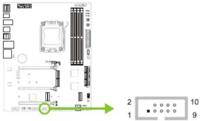 BIOSTAR X670E VALKYRIE - THUNDERBOLT: штыревой соединитель Thunderbolt - 1