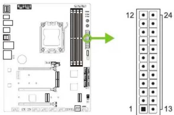 BIOSTAR X670E VALKYRIE - ATXPWR1: ATX 전원 커넥터 - 1