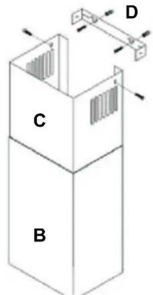 C B D