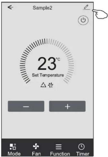 Sample2 23°C Set Temperature - + Mode Fan Function Timer