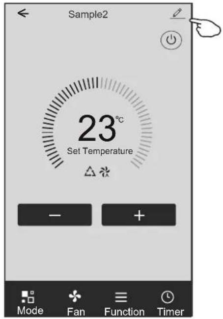 Sample2 23°C Set Temperature - + Mode Fan Function Timer