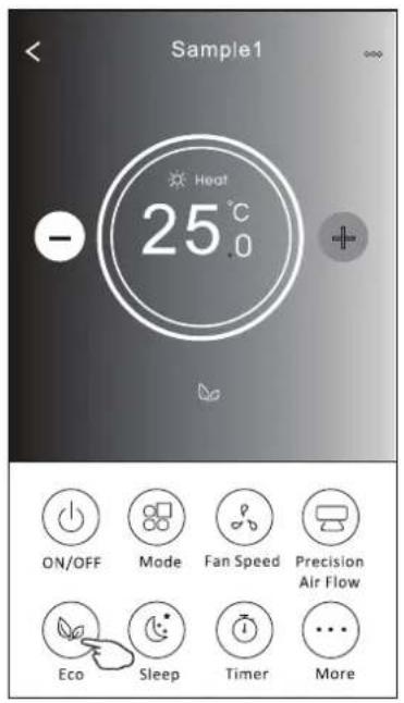 Sample1 - 25°C ON/OFF Mode Fan Speed Precision Air Flow Eco Sleep Timer More