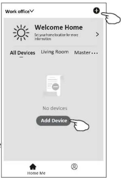 Work office Welcome Home Set your home location for more information All Devices Living Room Master... No devices Add Device Home Me