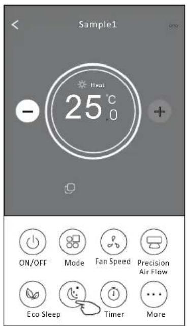 Sample1 - 25°C ON/OFF Mode Fan Speed Precision Air Flow Eco Sleep Timer More